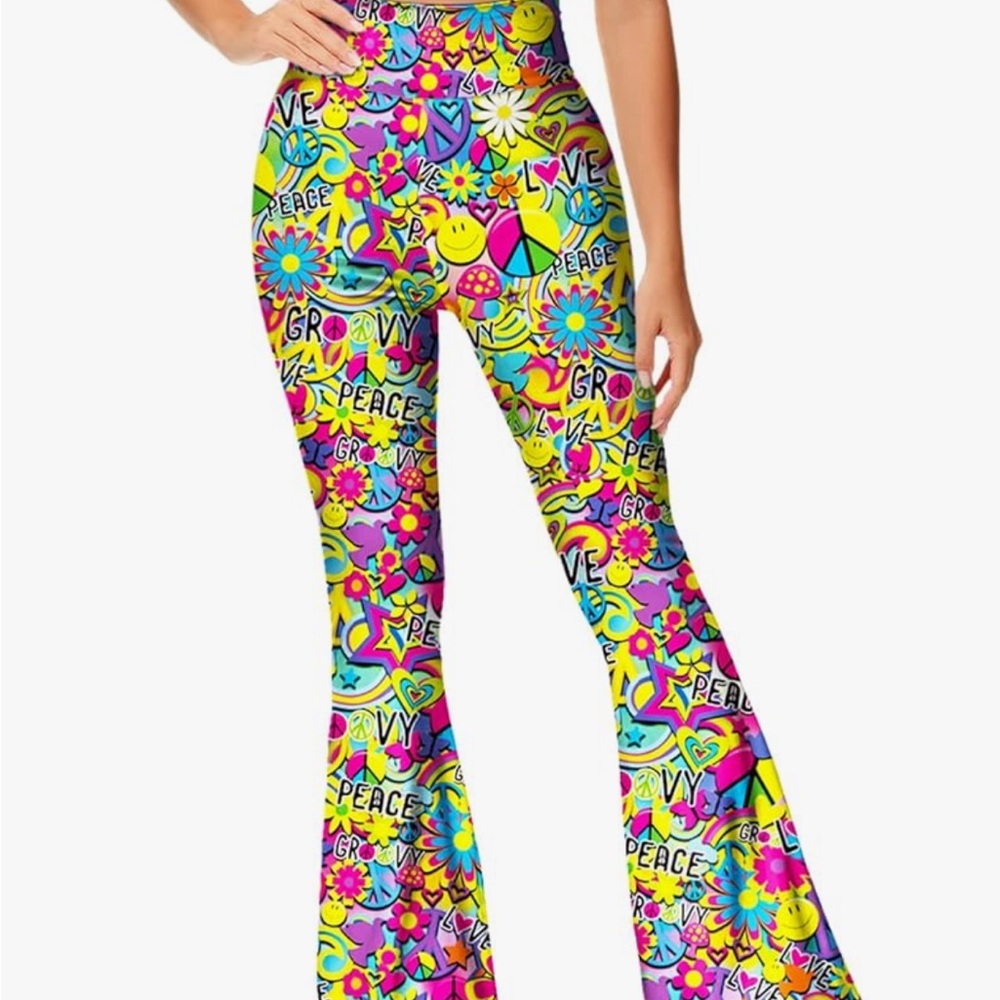 Colorful Graphic Women's Flare Pants